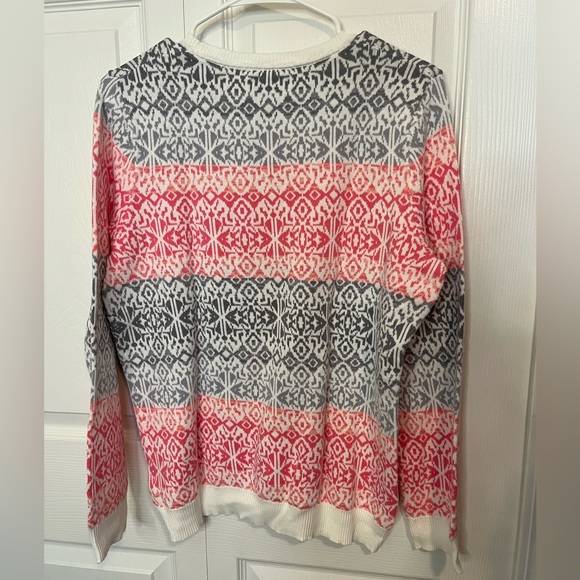 Kim Rogers lightweight ikat print cotton sweater XL - Picture 5 of 5